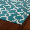 5 x 8 Medium Contemporary Teal & Ivory Area Rug - Revolution-2