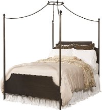 Magnolia Home Furniture Bronze Queen Iron Canopy Bed