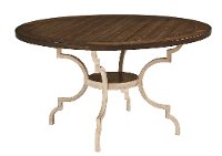Magnolia Home Furniture French 5 Piece Round Dining Set - Antique White and Bench Brown -2
