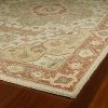 5 x 8 Medium Traditional Wool Gold and Terracotta Orange Area Rug - Solomon-2