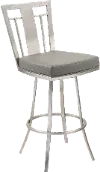 Cleo Gray Metal Counter Height Stool