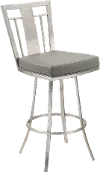 LCCL26SWBAGRB201 Cleo Gray Metal Counter Height Stool