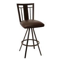 Coffee & Auburn Metal Bar Stool (30 Inch) - Cleo