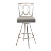 Gray & Stainless Metal Counter Height Stool (26 Inch) - Drake