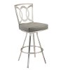 Gray & Stainless Metal Counter Height Stool (26 Inch) - Drake -2
