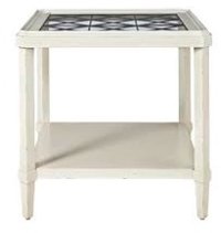 Contemporary White End Table - Sojourn