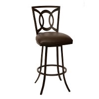 Coffee & Auburn Metal Bar Stool (30 Inch) - Drake