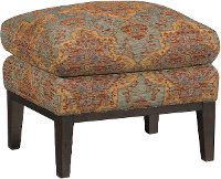 Hazelnut Serapi Sage Blue-Green Ottoman - Silas
