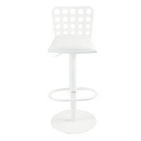 White Adjustable Bar Stool - Dune