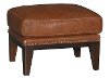 Chestnut Brown Leather-Match Accent Chair & Ottoman - Brewster-2