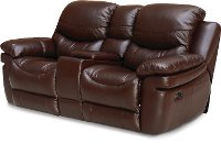 0813-2200P/B122 Brown Leather-Match Power Reclining Loveseat - Siena Collection