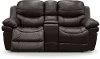 0813-2200M/B122 Brown Leather-Match Manual Reclining Loveseat - Siena Collection-3