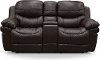 0813-2200M/B122 Brown Leather-Match Manual Reclining Loveseat - Siena Collection-4