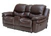 2PC0813SO/CNSLV/BRWN Brown Leather-Match Manual Reclining Sofa & Loveseat - Siena-2