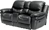 0813-2200P/B800 Black Leather-Match Power Reclining Loveseat - Siena Collection