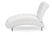 BBT5187-WHITE-CHAISE White Button-Tufted Chaise Lounge - Pease-3