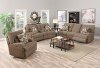 2PCPWR/SO/CNSL/LV Brown Power Reclining Sofa & Double Recliner Loveseat - Nathan