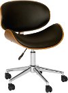 Black/ Walnut Adjustable Office Chair - Daphne