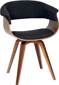 Charcoal/ Walnut Dining Chair - Summer