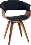 Charcoal/ Walnut Dining Chair - Summer