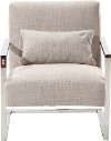 Gray Linen/ Steel Accent Chair - Skyline-1