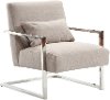 Gray Linen/ Steel Accent Chair - Skyline-2