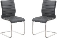 Set of 2 Gray Dining Chairs - Fusion