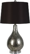 Silver Foil Glass Table Lamp