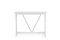RT315-TBL-CHR/WHITE White Writing Desk & Chair Set - Cary