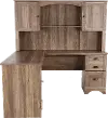 Harbor View Corner Computer Desk with Hutch
