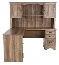Harbor View Corner Computer Desk with Hutch