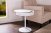 White Round Storage Table