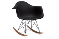 DC-311W-Black Modern Black Plastic Shell Chair - Dario