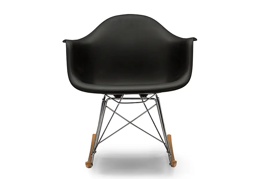 Modern Black Plastic Shell Chair - Dario-3