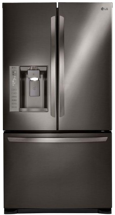 LFX25973D LG French Door Refrigerator with Dual Ice Makers - 36 Inch Black Stainless Steel