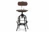 M-94144-Walnut-BS Distressed Backrest Bar Stool
