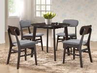 RT332-TBL Dark Brown Round Dining Table - Debbie