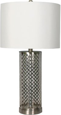 Open Fretwork Metal Table Lamp