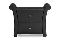 BBT3111A1-BLACK-NS Black Bedside Table - Victoria