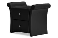 BBT3111A1-BLACK-NS Black Bedside Table - Victoria-2