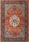 5 x 8 Medium Alcantara Rust & Aquamarine Blue Rug - Spice Market