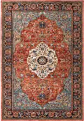 90661-90097/8X11/PET Spice Market 8 x 11 Alcantara Rust and Aquamarine Blue Rug