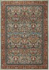 5 x 8 Medium Garnet Red and Aquamarine Blue Rug - Spice Market