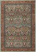 90662-50123/5X8/TIGR Spice Market 5 x 8 Garnet Red and Aquamarine Blue Rug