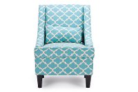 DO-6281-Blue Shabby Chic Blue Fabric Arm Chair - Lotus