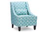 DO-6281-Blue Shabby Chic Blue Fabric Arm Chair - Lotus-2