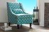 DO-6281-Blue Shabby Chic Blue Fabric Arm Chair - Lotus-6