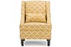 DO-6281-Yellow Shabby Chic Yellow Fabric Arm Chair - Lotus-2