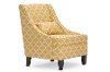 DO-6281-Yellow Shabby Chic Yellow Fabric Arm Chair - Lotus-3