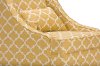 DO-6281-Yellow Shabby Chic Yellow Fabric Arm Chair - Lotus-6